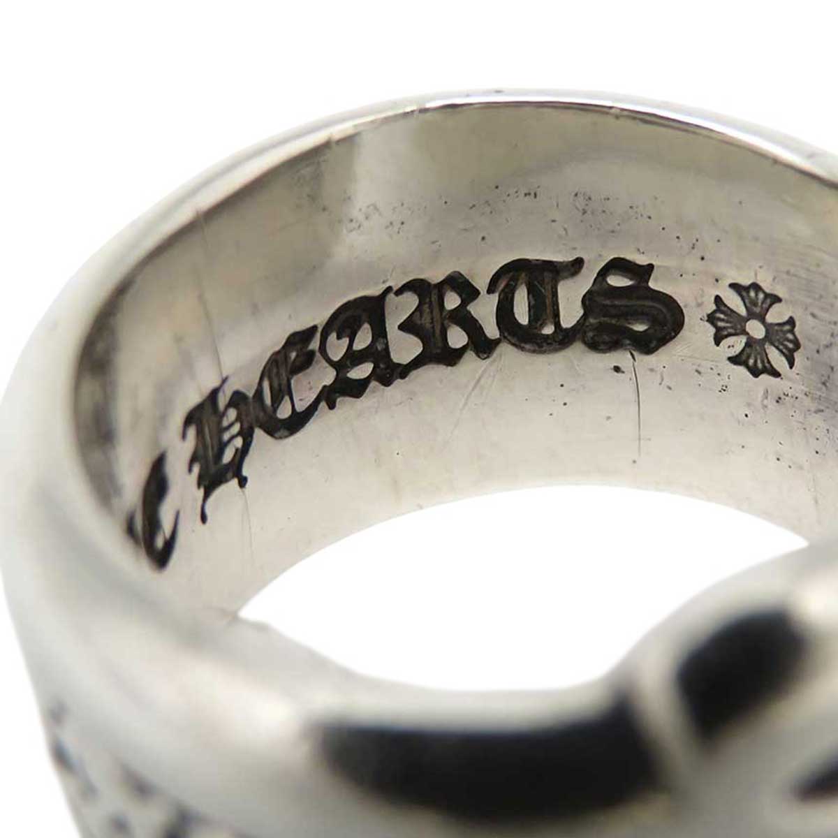 Chrome Hearts SV925 Scroll Label Ring