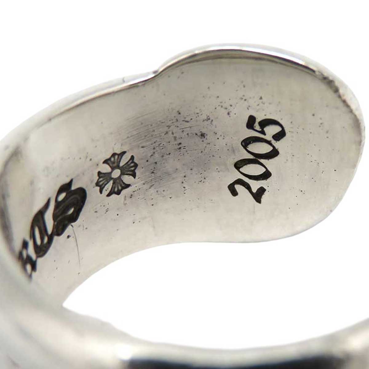 Chrome Hearts SV925 Scroll Label Ring