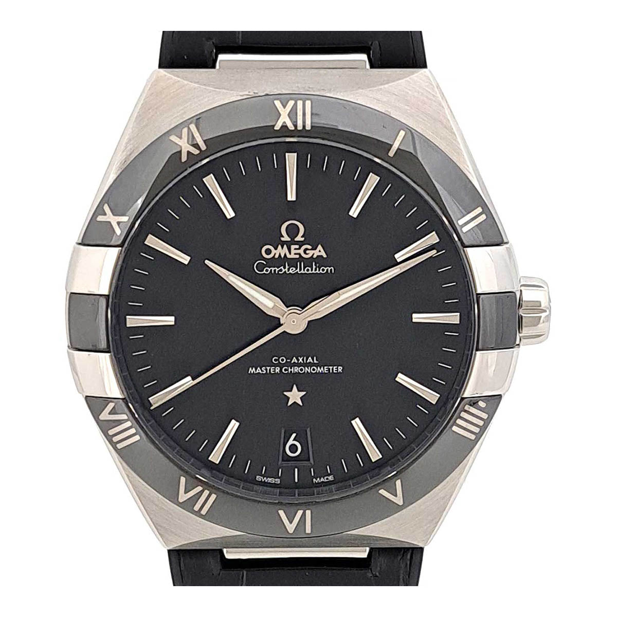 Omega Stainless Steel Leather Automatic Watch 131.33.41.21.01.001