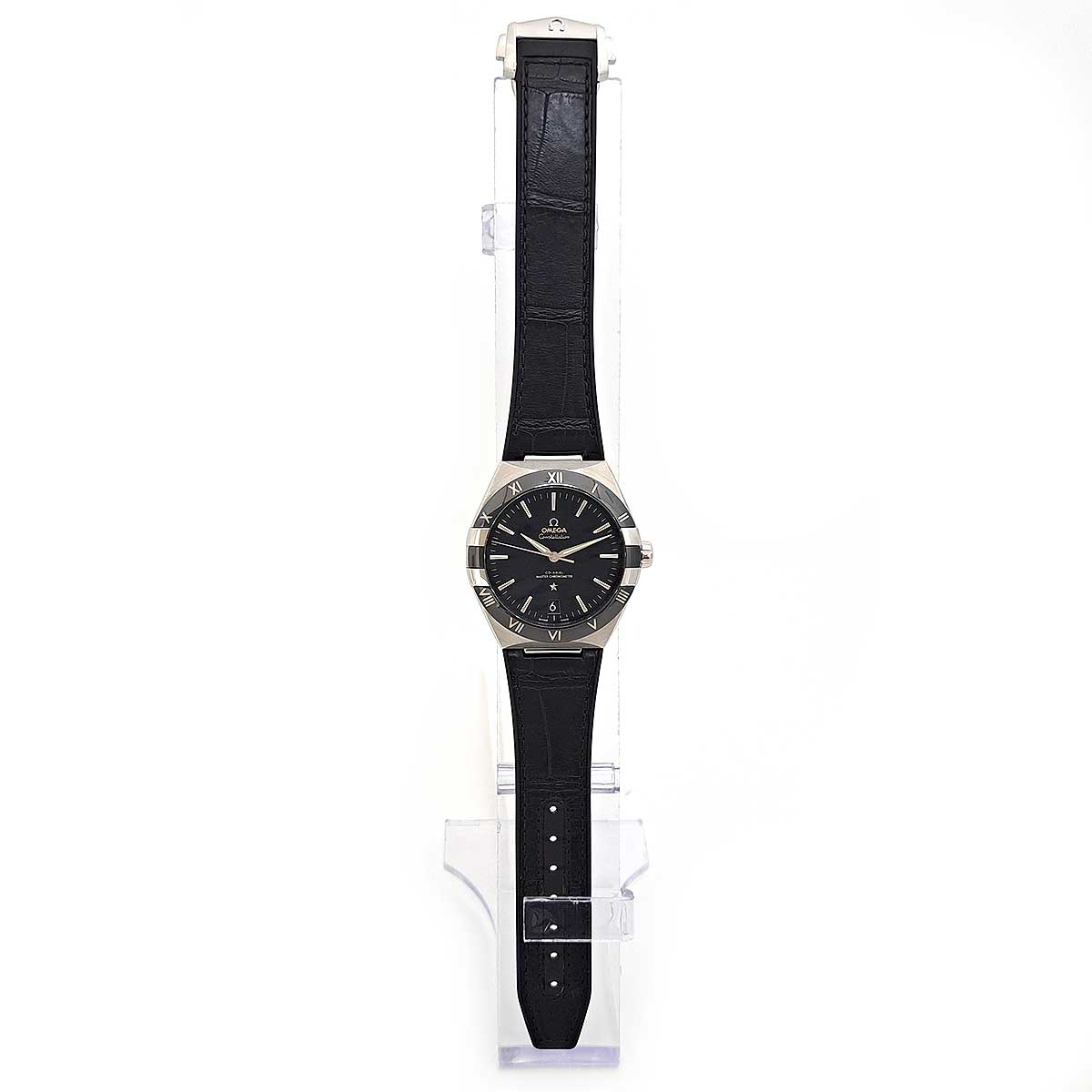 Omega Stainless Steel Leather Automatic Watch 131.33.41.21.01.001