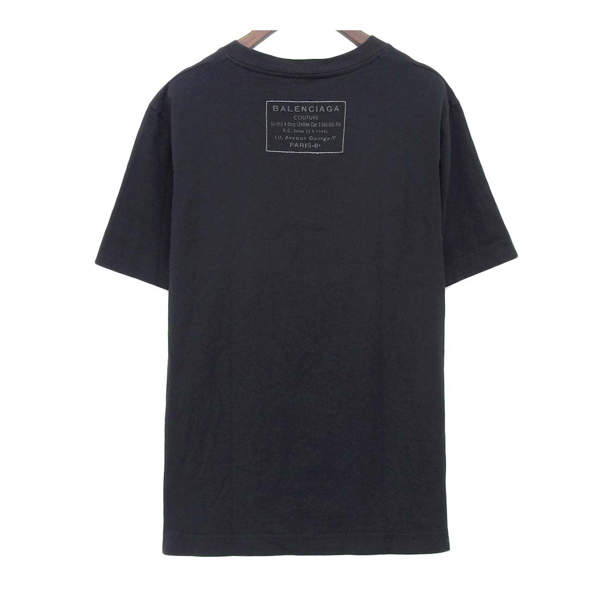 Balenciaga Cotton Back Logo T-Shirt Black