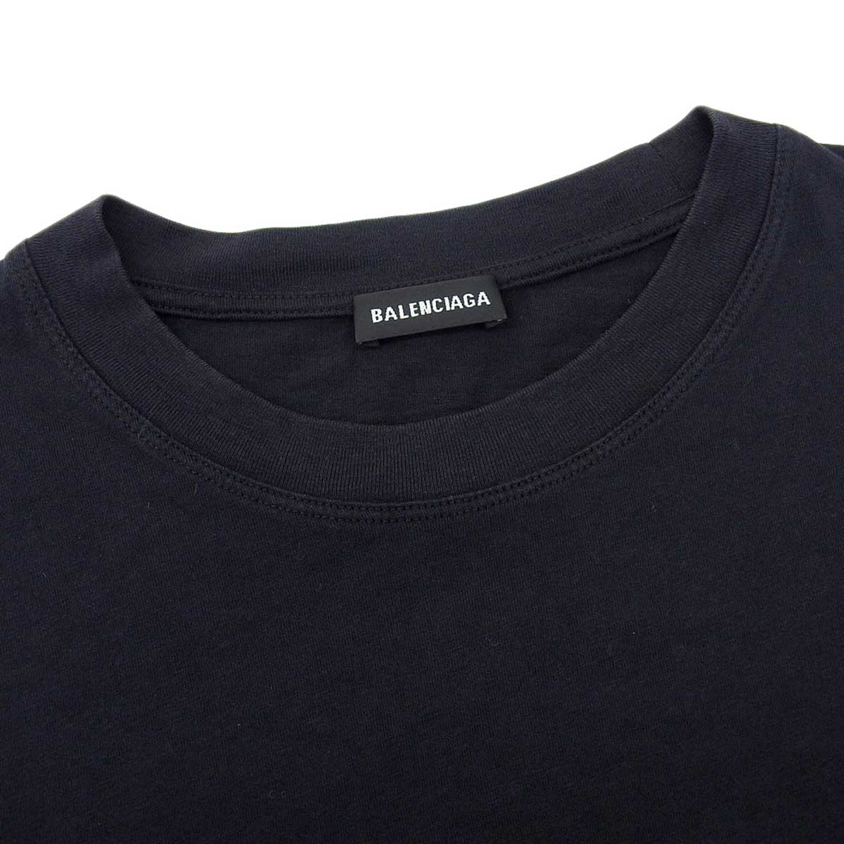 Balenciaga Cotton Back Logo T-Shirt Black