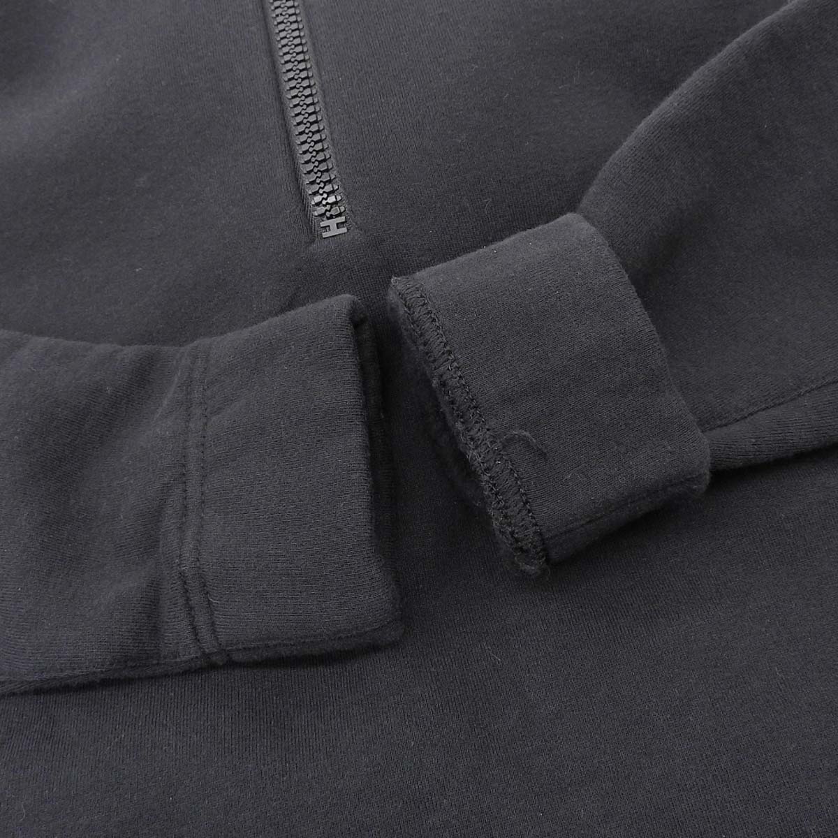 Hermes Black Cotton Half-Zip Hoodie