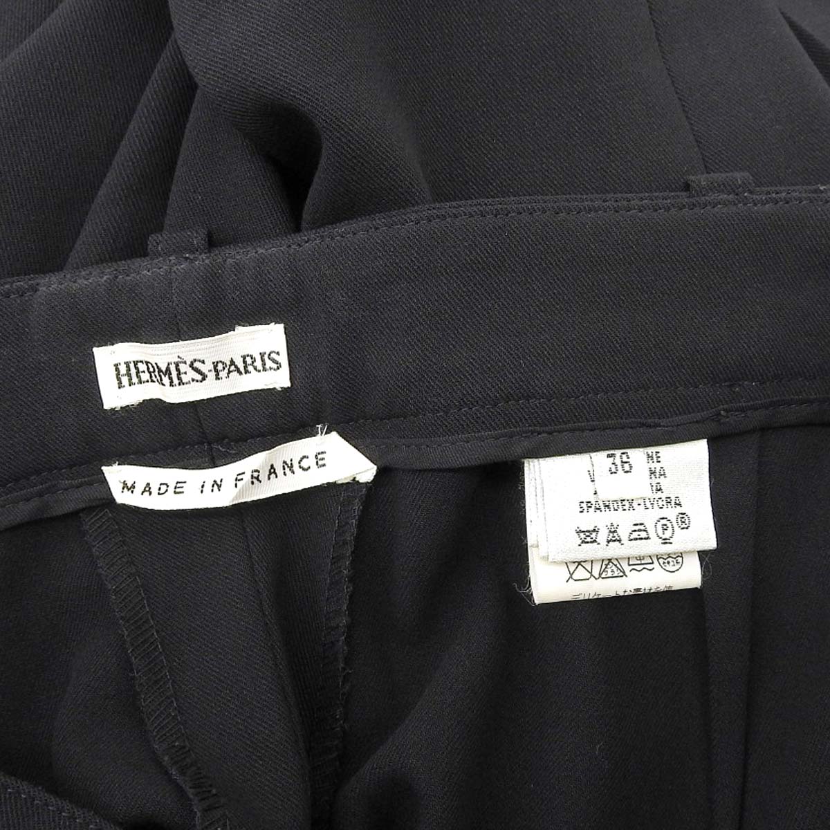 Hermes Wool Black Pants