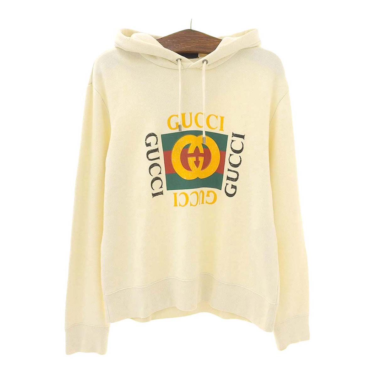 Gucci Hoodie Old Logo Ivory 454585