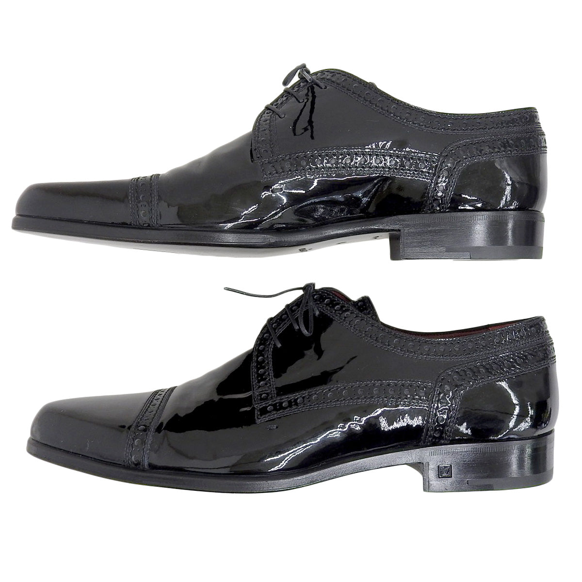 Louis Vuitton Patent Leather Lace-Up Dress Shoes