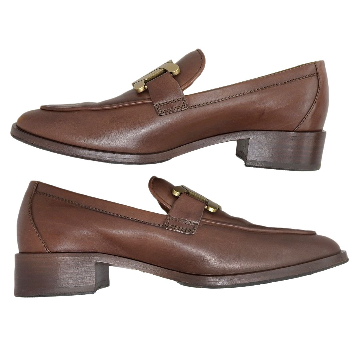 Tod's Leather Kate Loafers Brown