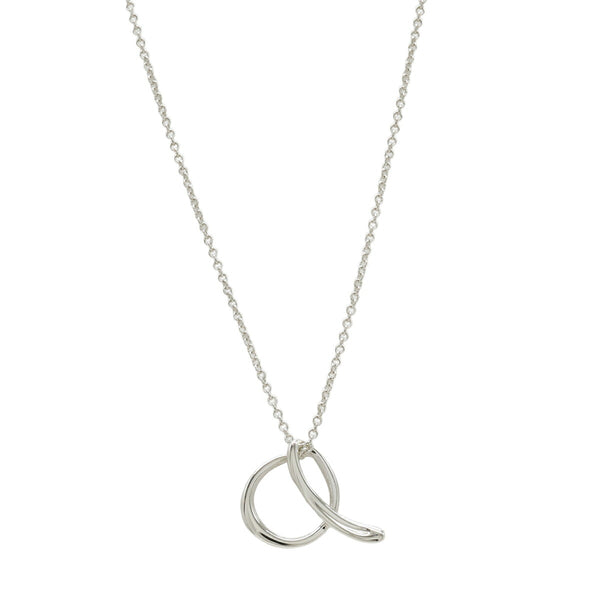 Tiffany & Co. Elsa Peretti 925 Silver Initial A Necklace