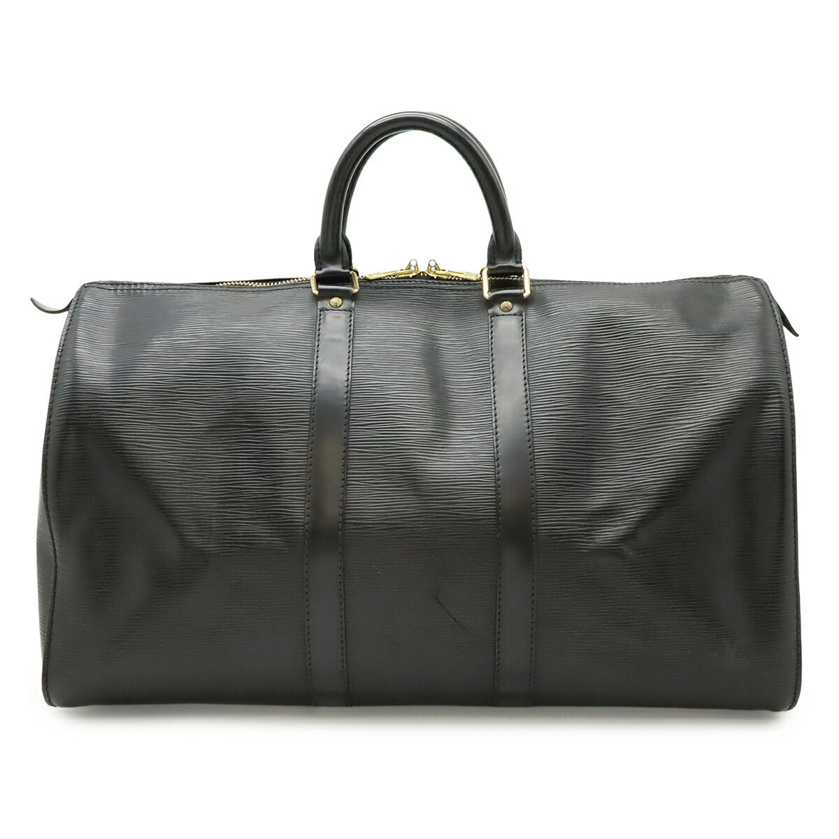 Louis Vuitton Keepall Leather Boston Bag