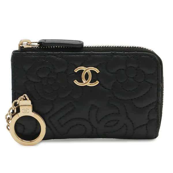 Chanel Camellia Lambskin Coin Purse