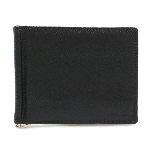 Prada Saffiano Leather Money Clip Wallet