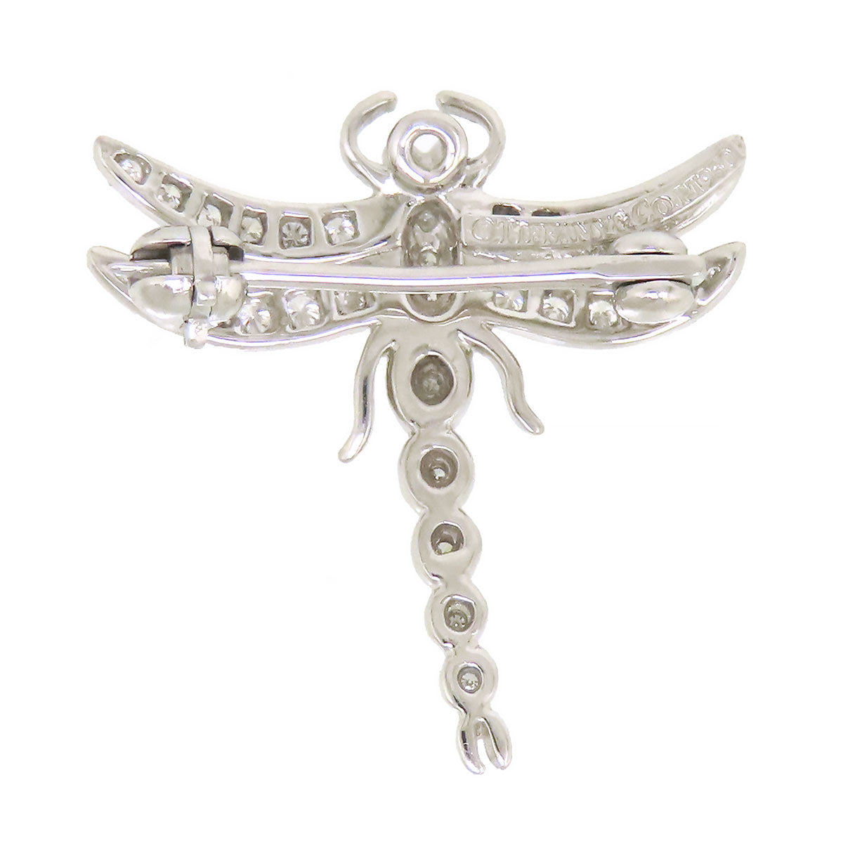 Tiffany & Co PT950 Diamond Dragonfly Brooch