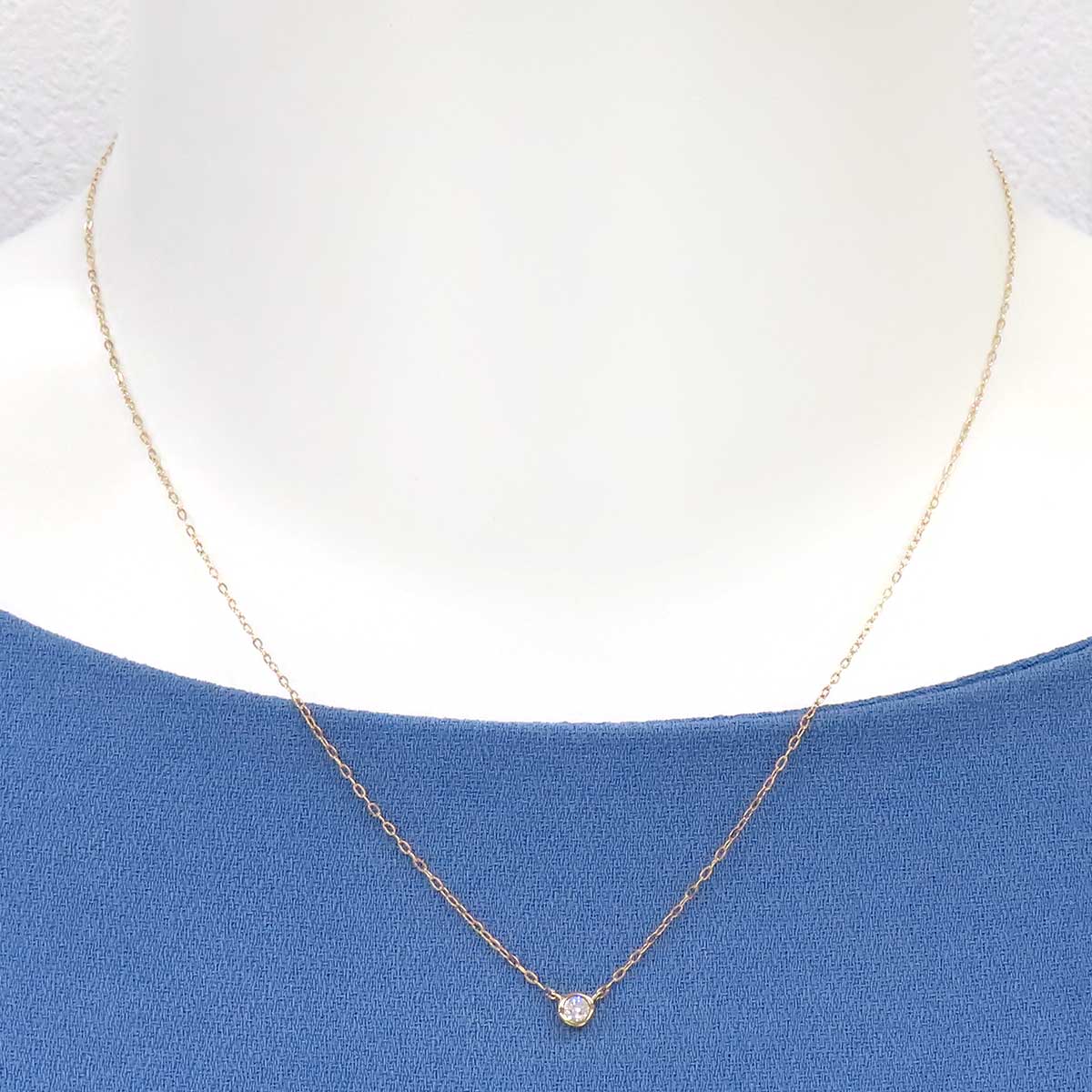 4℃ K18PG Diamond Necklace 111011123101