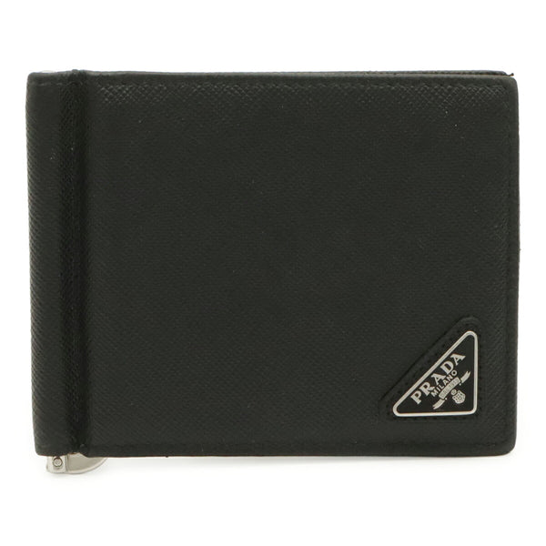 Prada Leather Bill Clip Wallet