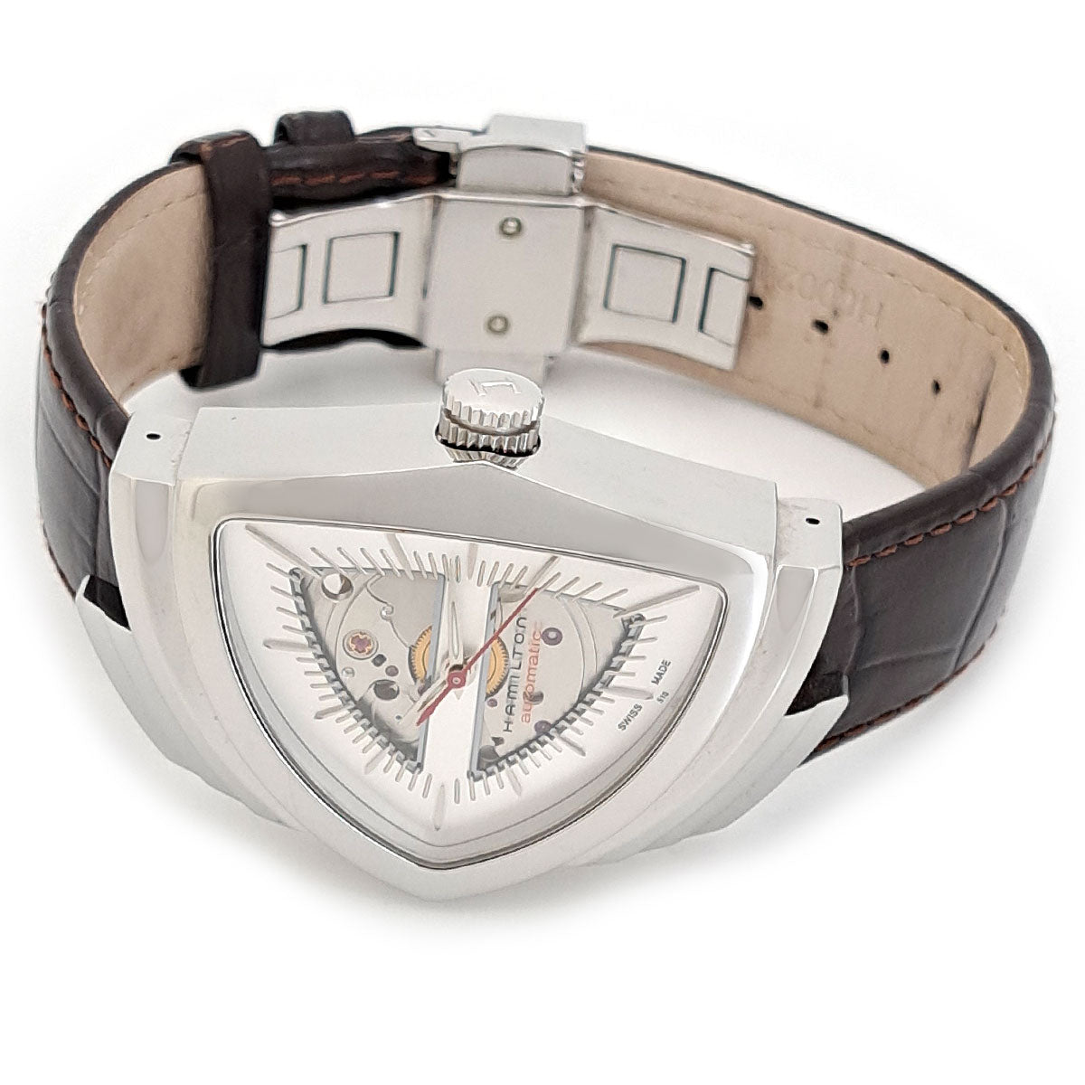 Hamilton Stainless Steel Leather Automatic Watch H24515551