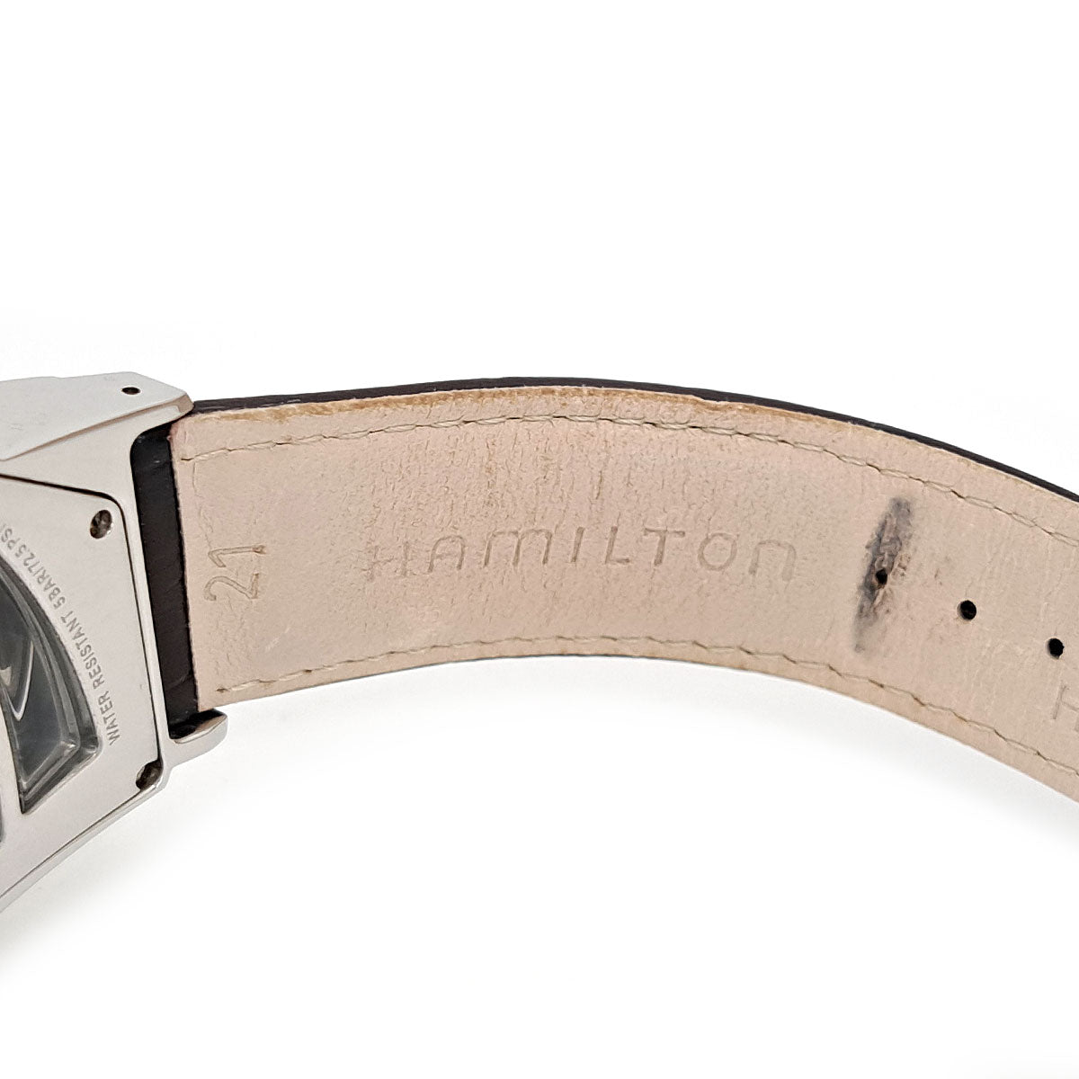 Hamilton Stainless Steel Leather Automatic Watch H24515551