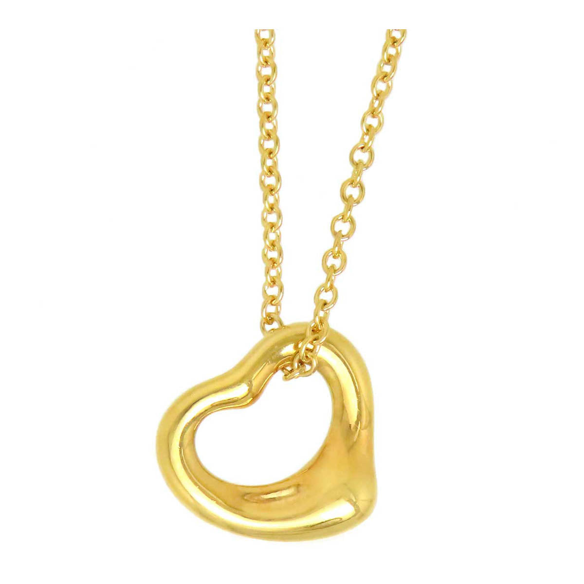 Tiffany & Co K18YG Open Heart Necklace