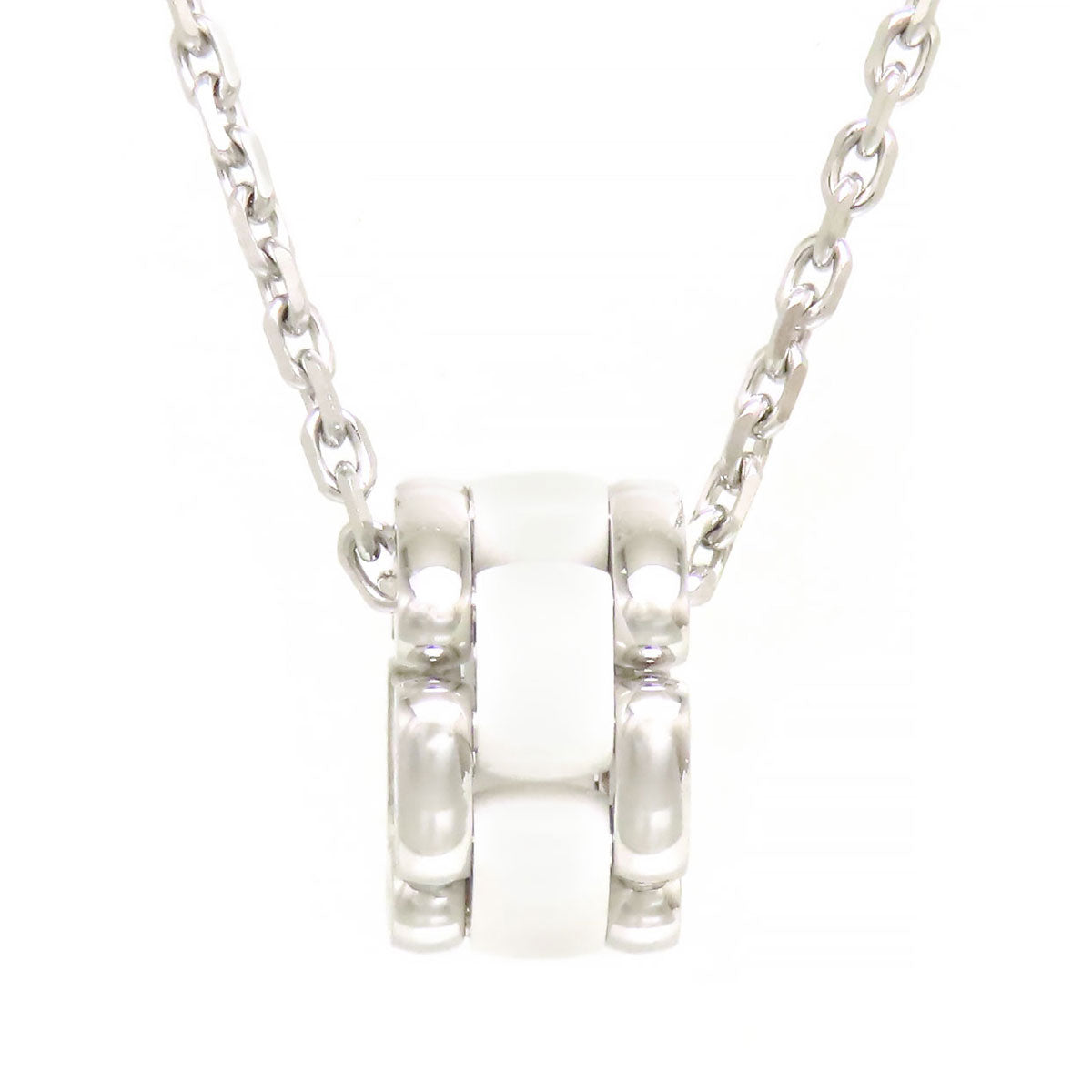 Chanel Necklace K18WG White Ceramic J3172