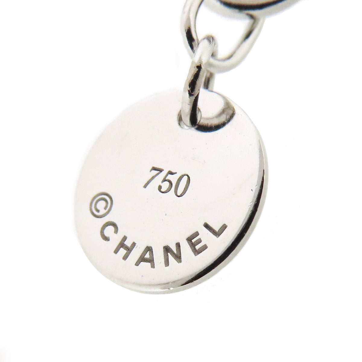 Chanel Necklace K18WG White Ceramic J3172