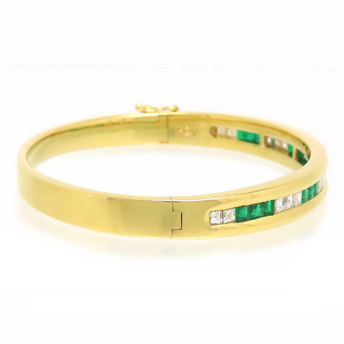 Tiffany 18K Gold Emerald Diamond Bracelet