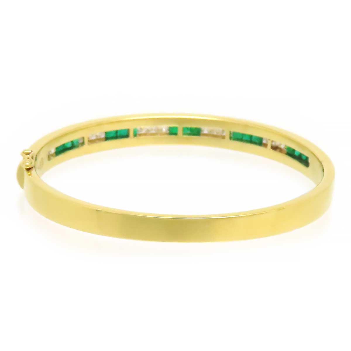 Tiffany 18K Gold Emerald Diamond Bracelet