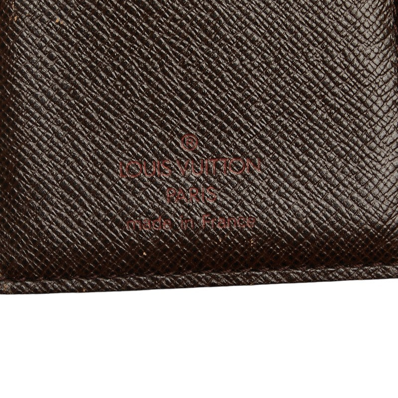 Louis Vuitton Damier Viennois Bifold Wallet N61664 Brown PVC Leather in Very Good Condition