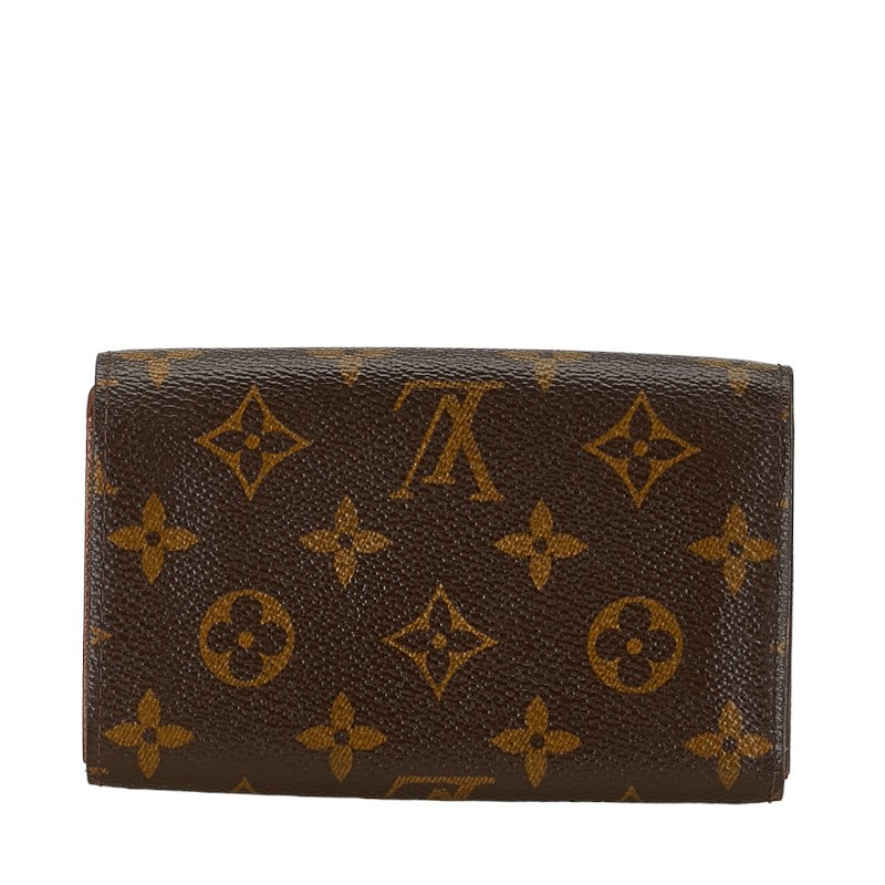 Louis Vuitton Monogram Bifold Wallet M61730 Brown PVC Leather in Very Good Condition