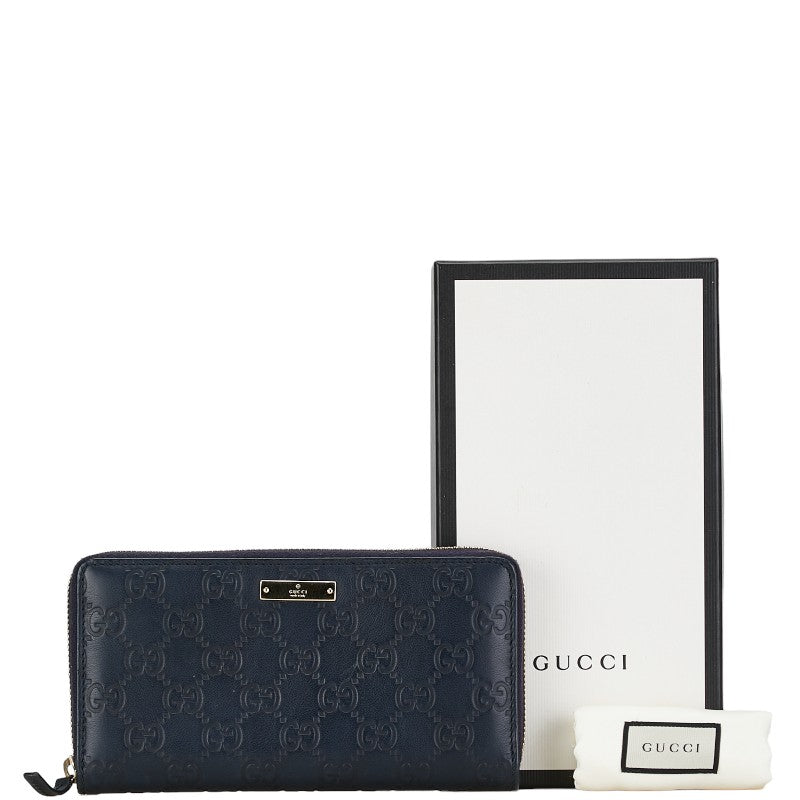 Gucci Leather Guccissima Long Wallet 307980 in Very Good Condition