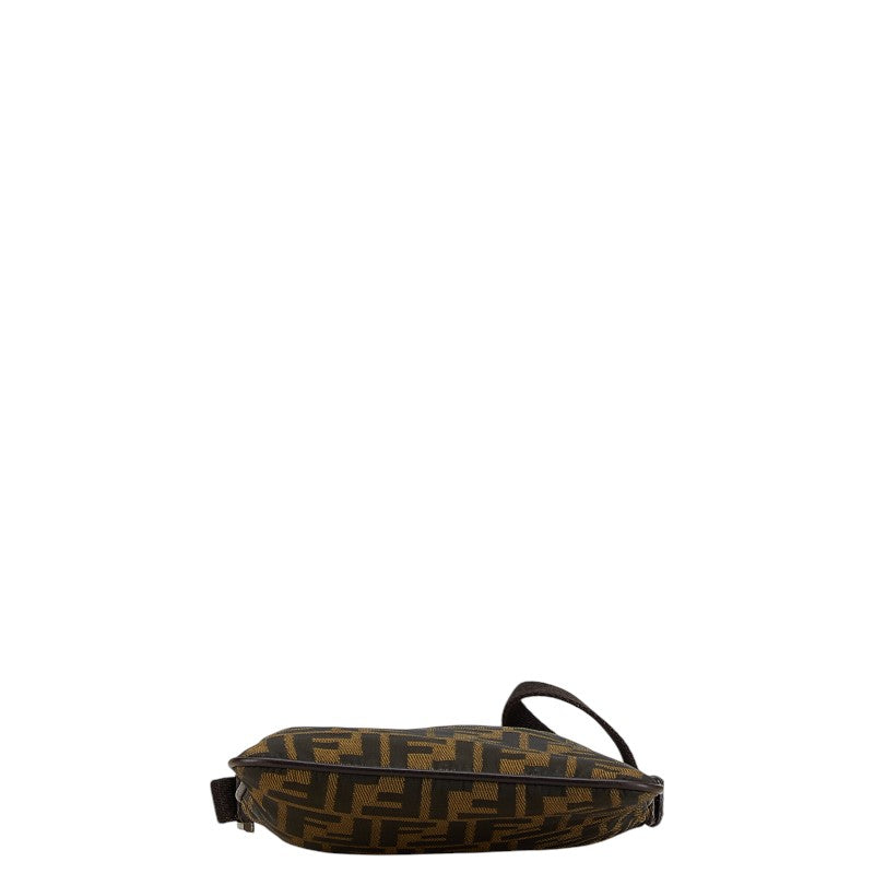 Fendi Zucca Canvas Leather Shoulder Bag