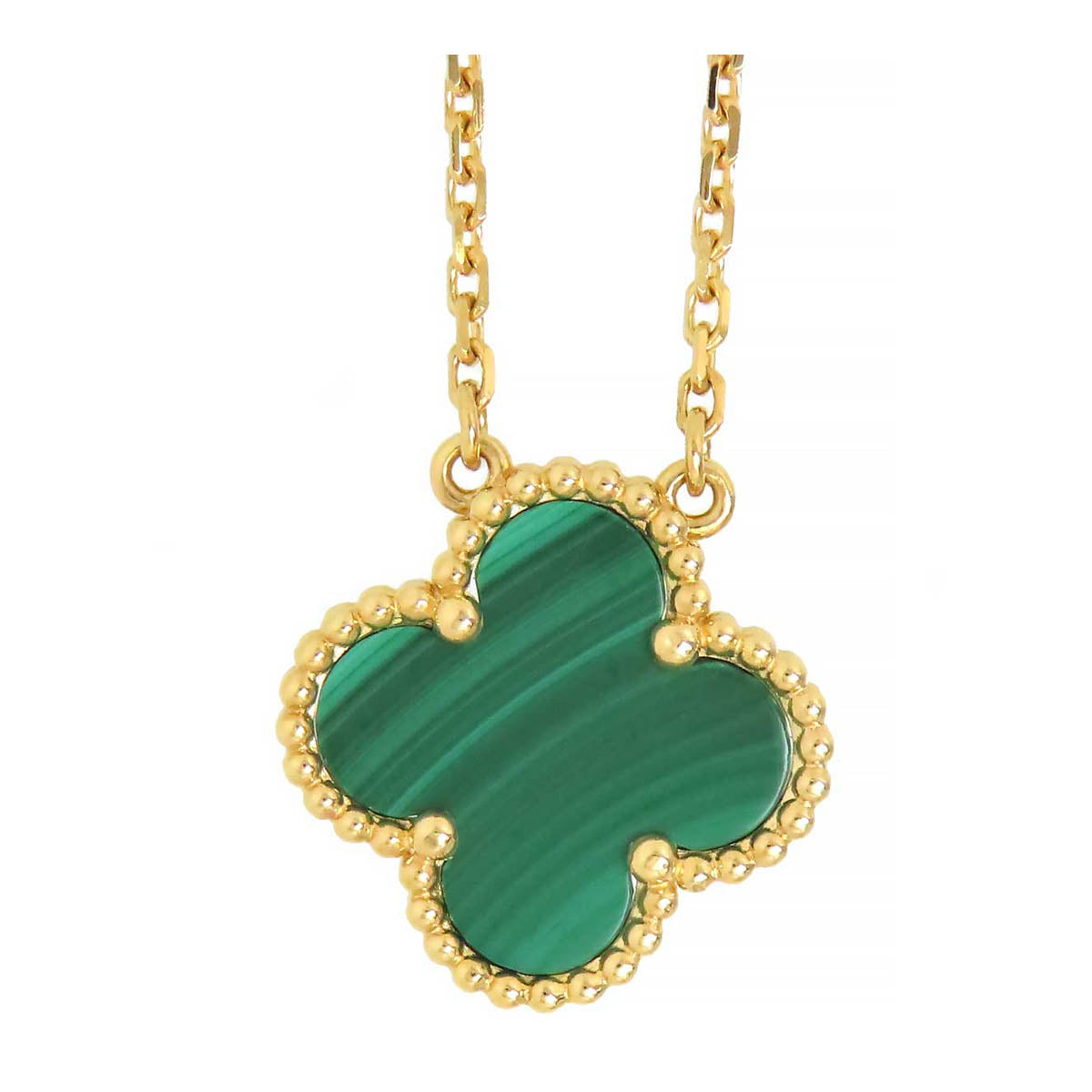 Van Cleef & Arpels K18YG Malachite Necklace VCARO9VA00