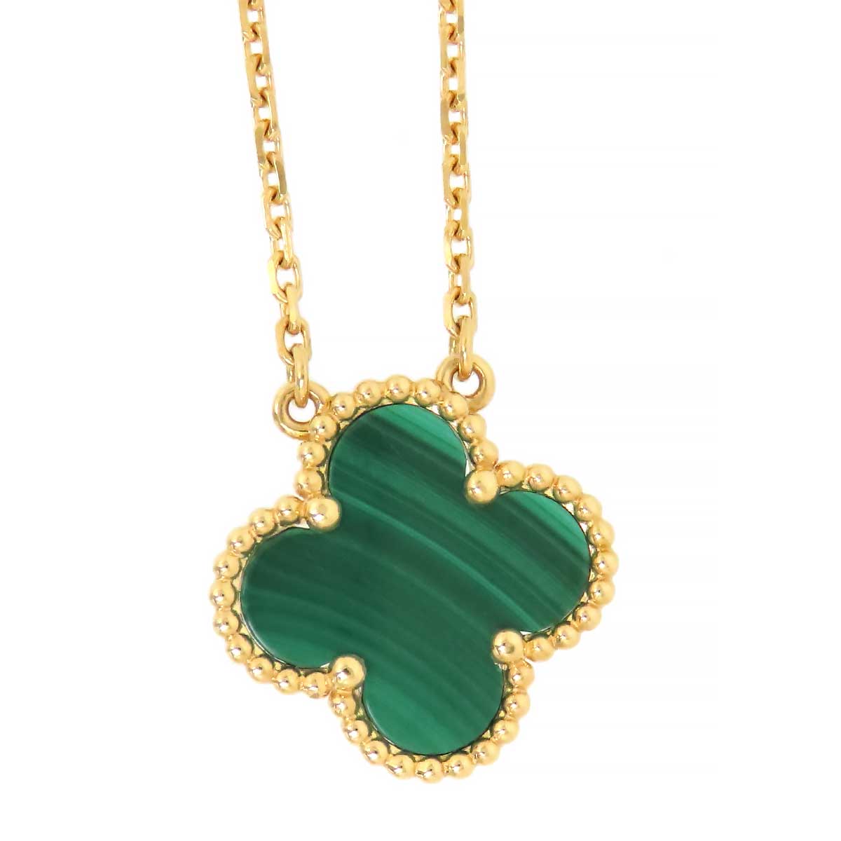 Van Cleef & Arpels K18YG Malachite Necklace VCARO9VA00