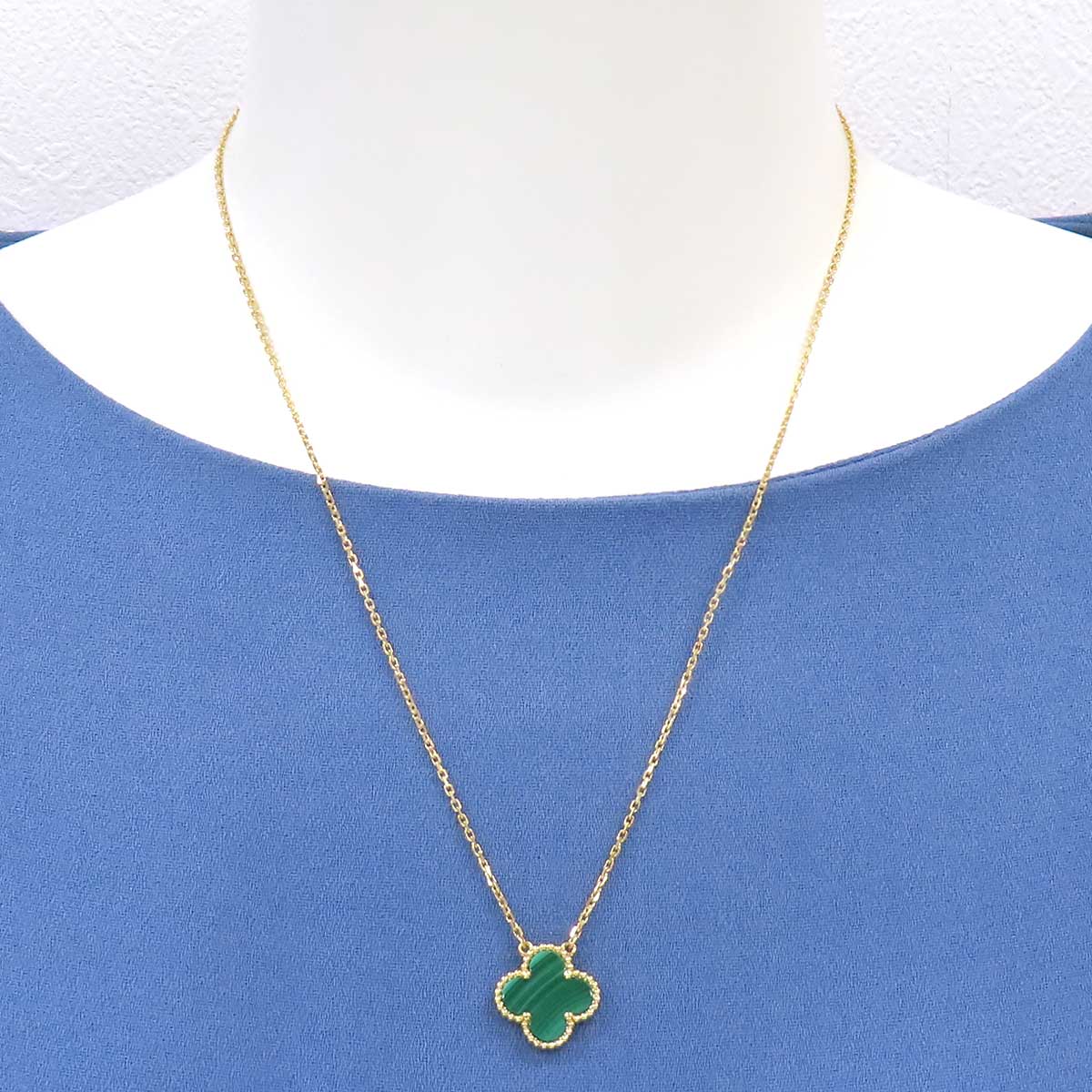 Van Cleef & Arpels K18YG Malachite Necklace VCARO9VA00