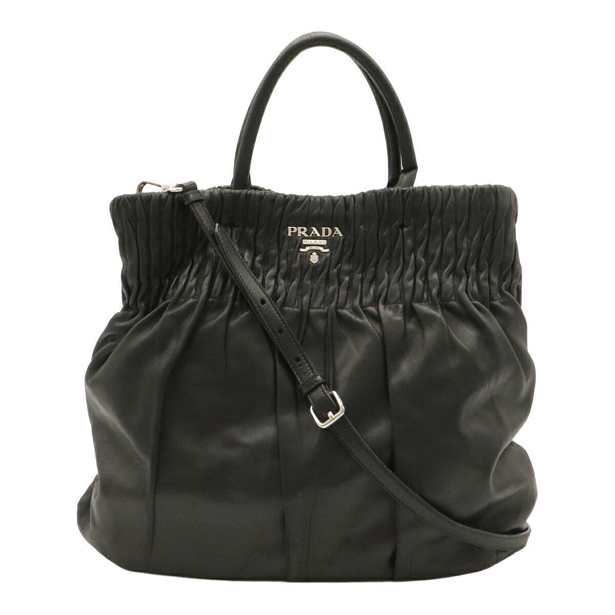 Prada Gaufre Leather Tote Bag