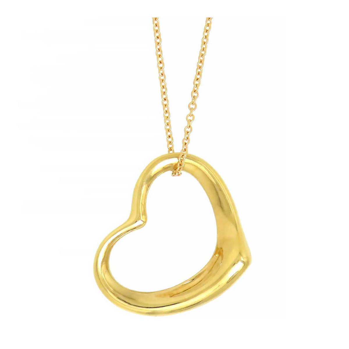 Tiffany & Co K18YG Open Heart Necklace