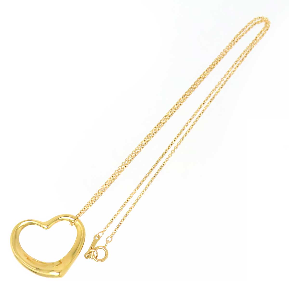 Tiffany & Co K18YG Open Heart Necklace