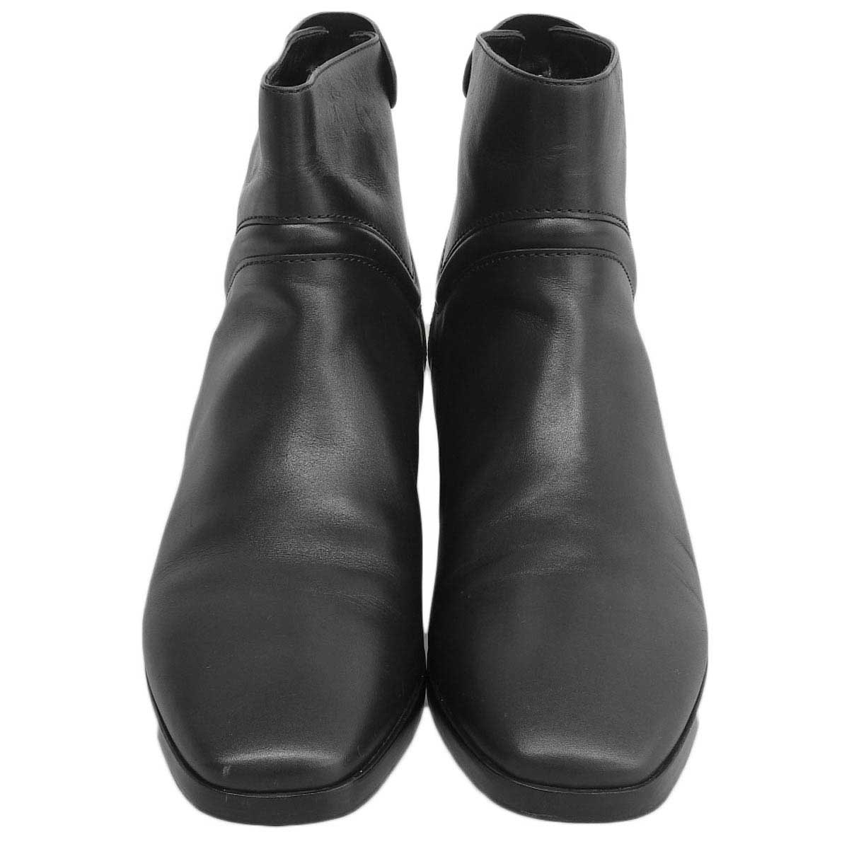 Hermes Leather Ankle Boots Black