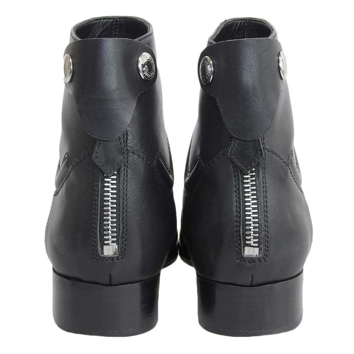 Hermes Leather Ankle Boots Black