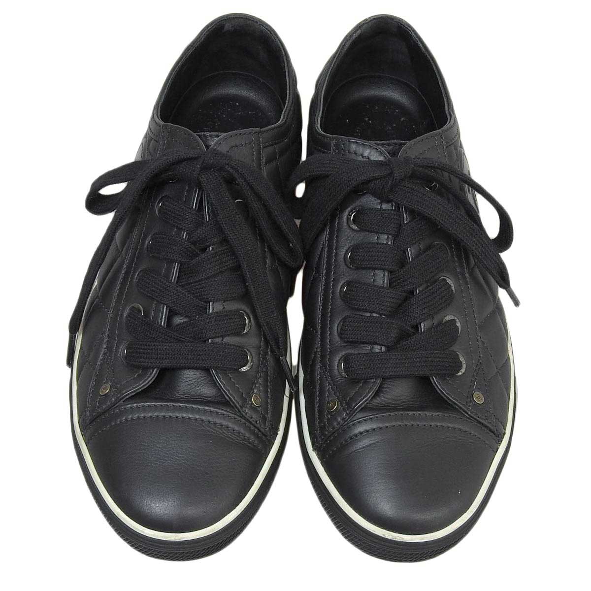 Chanel Leather Sneakers G26592 Black