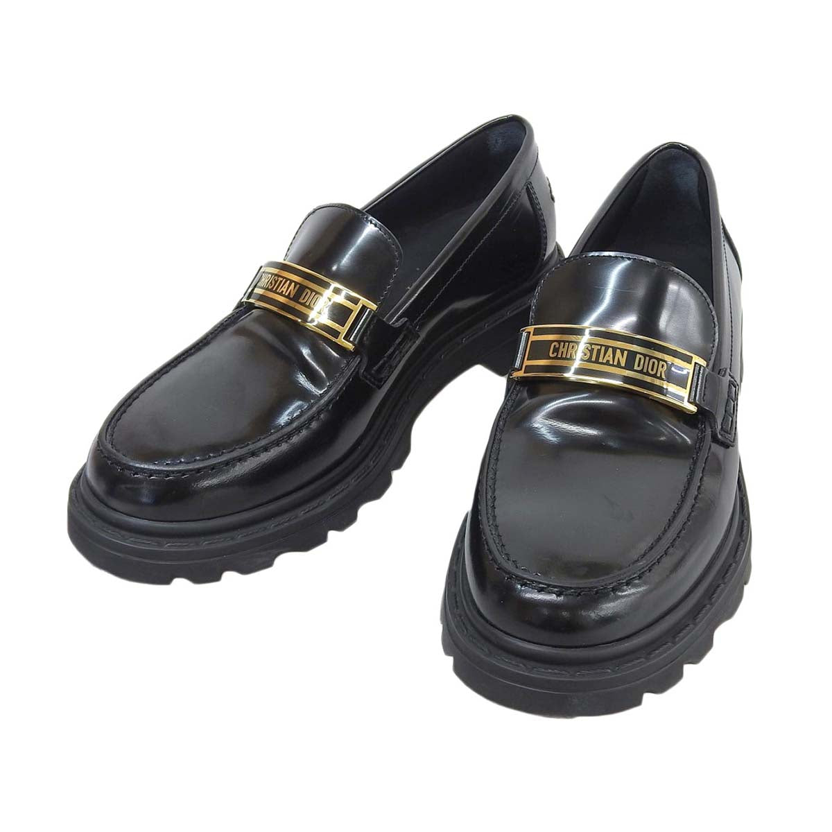 Dior Leather Loafers Black