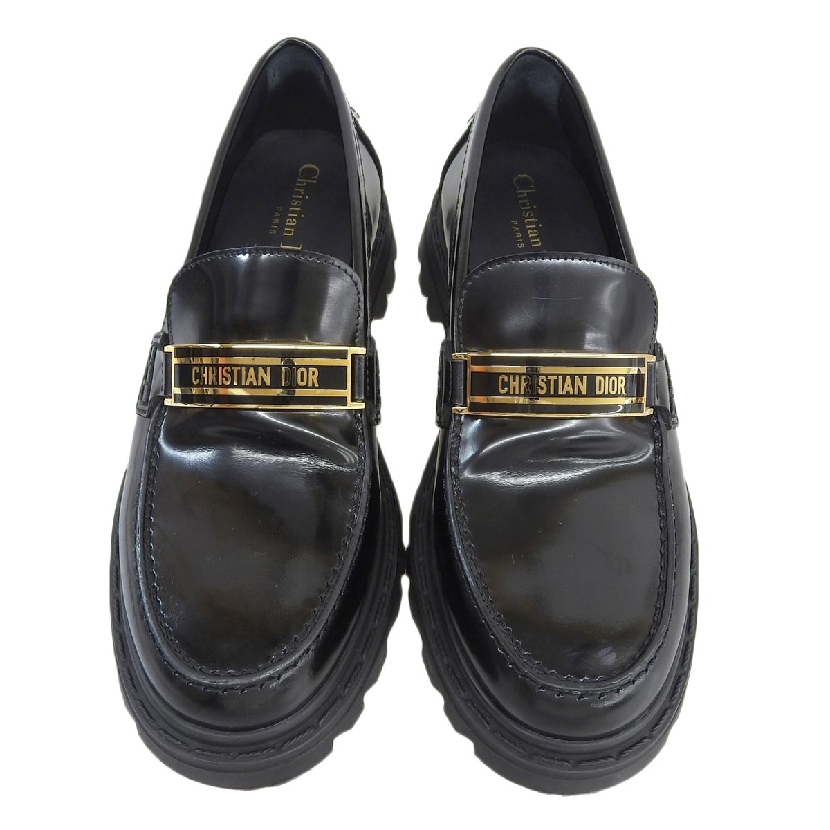 Dior Leather Loafers Black