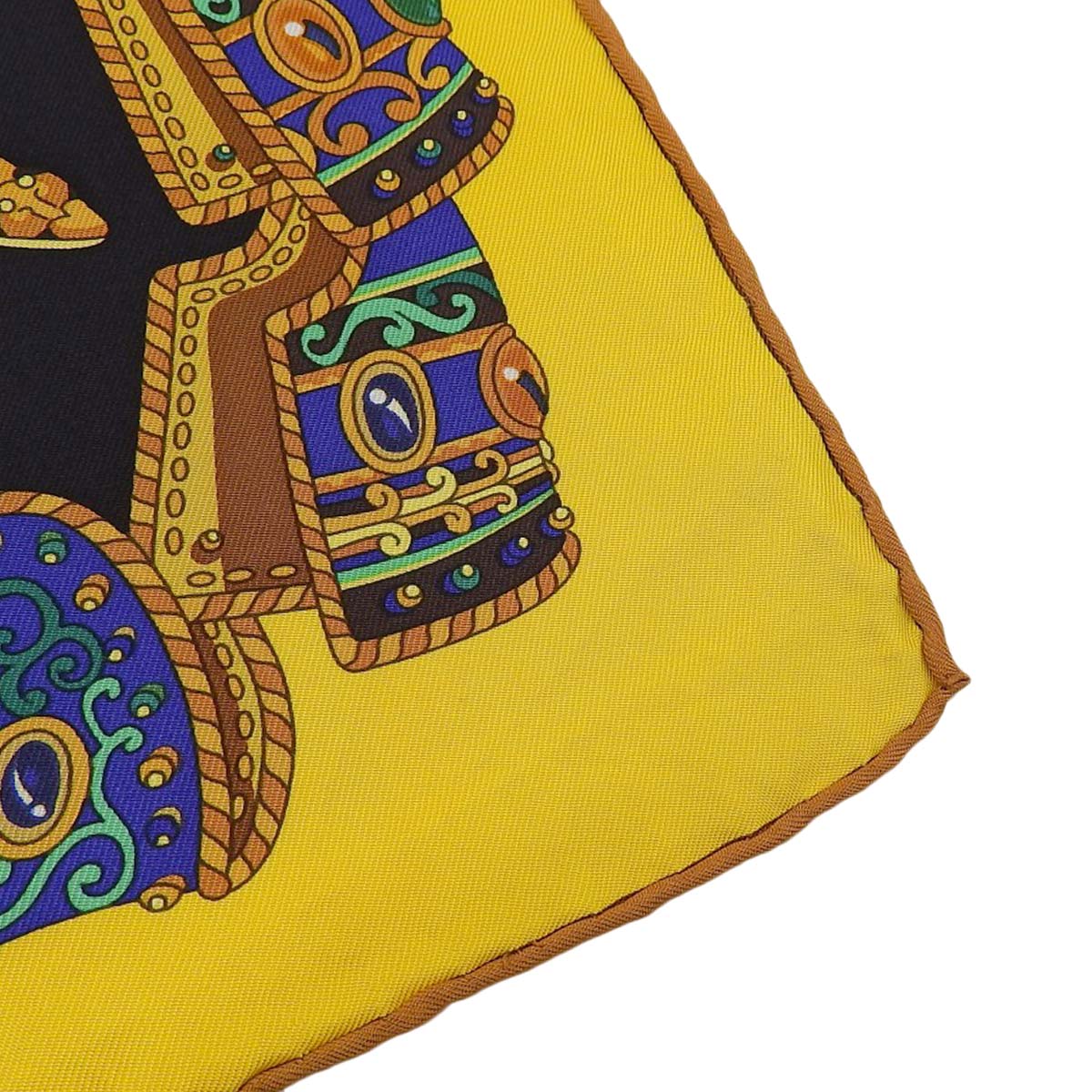 Hermes Silk Scarf Yellow Black