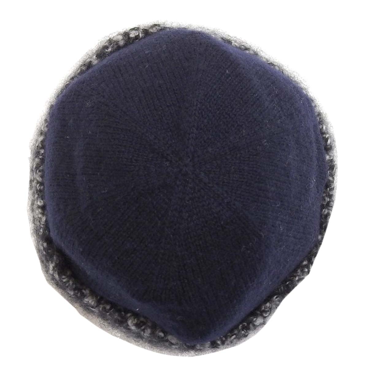 Chanel Knit Cap Navy Cashmere Silk