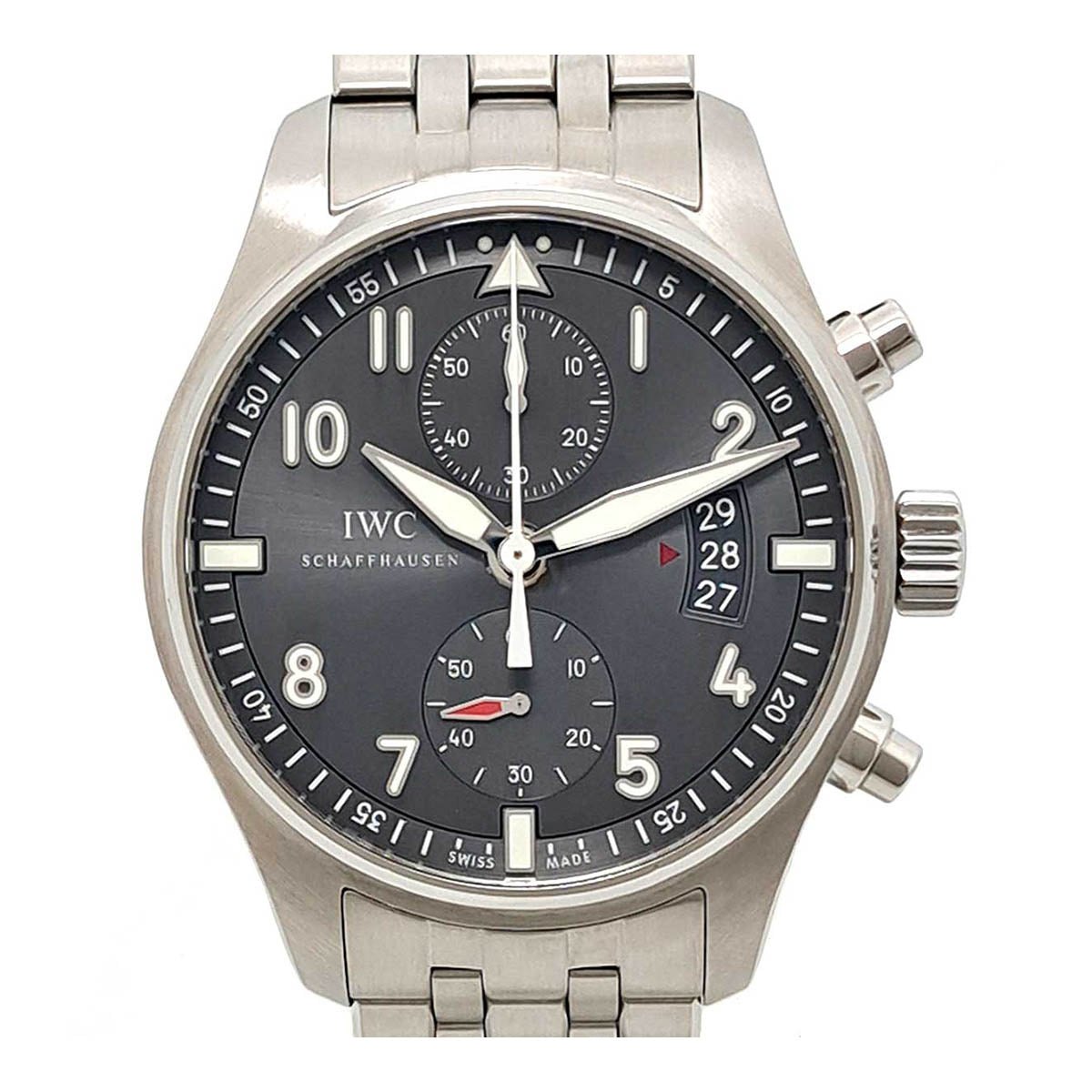 IWC Stainless Steel Automatic Spitfire Chronograph Watch IW387804