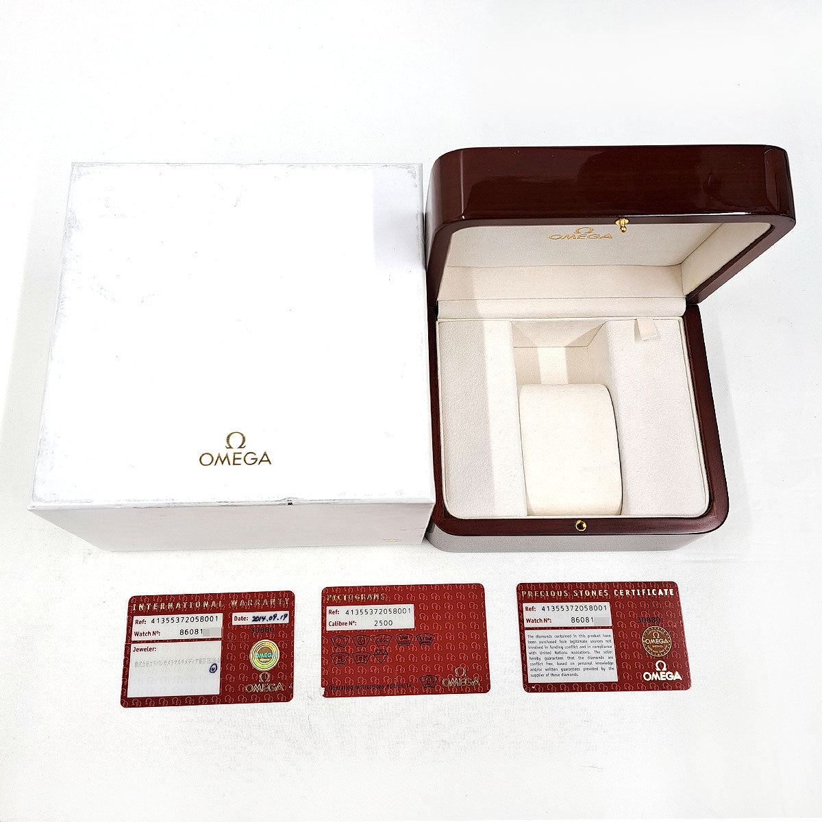 Omega Yellow Gold Diamond Automatic Watch 413.55.37.20.58.001