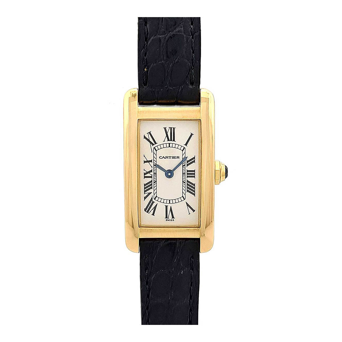 Cartier Yellow Gold Leather Quartz Watch W2601556