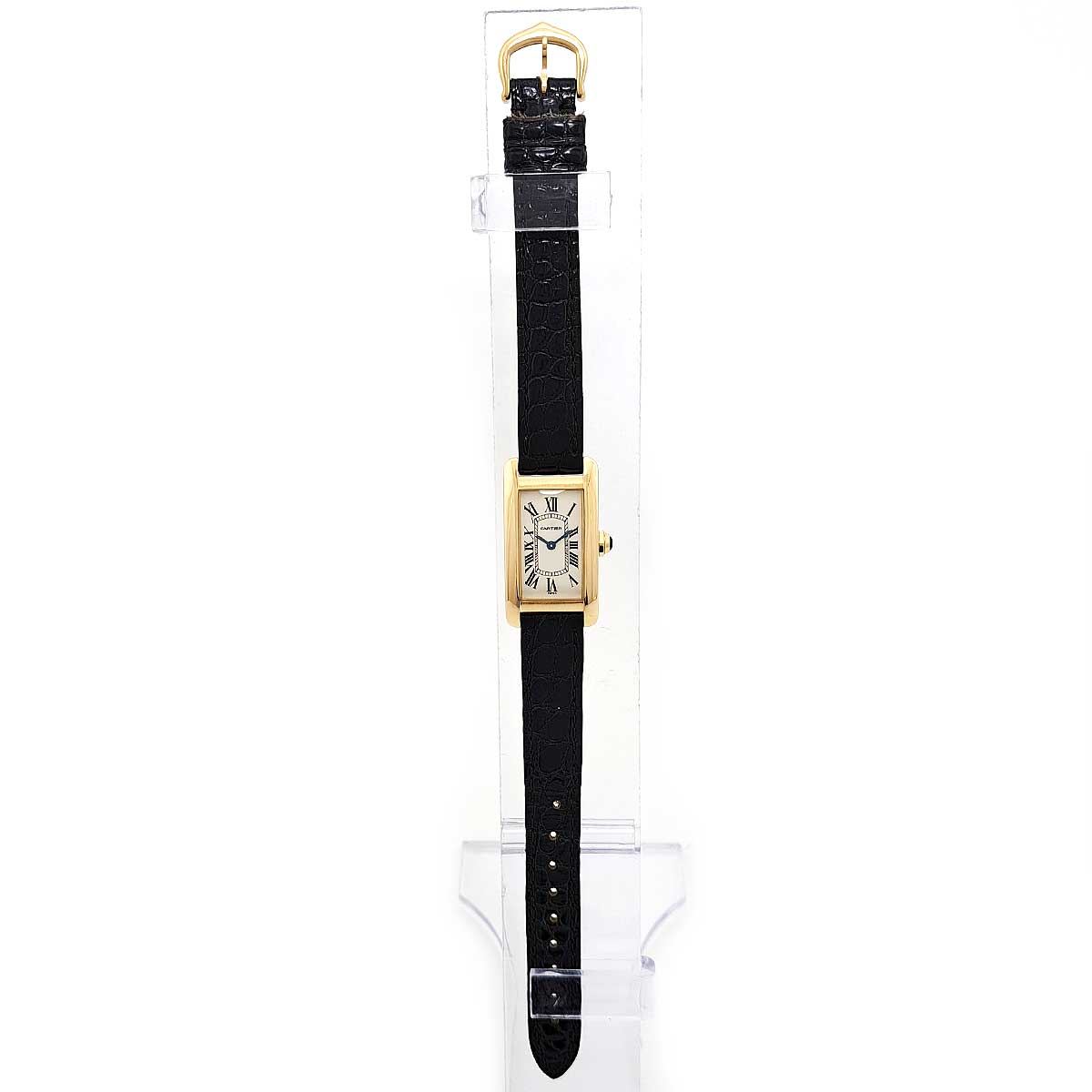 Cartier Yellow Gold Leather Quartz Watch W2601556