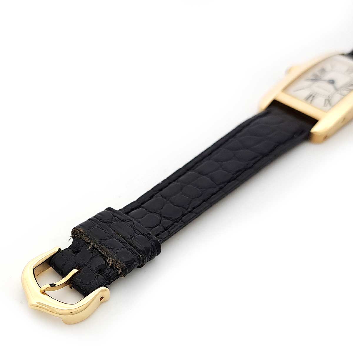 Cartier Yellow Gold Leather Quartz Watch W2601556