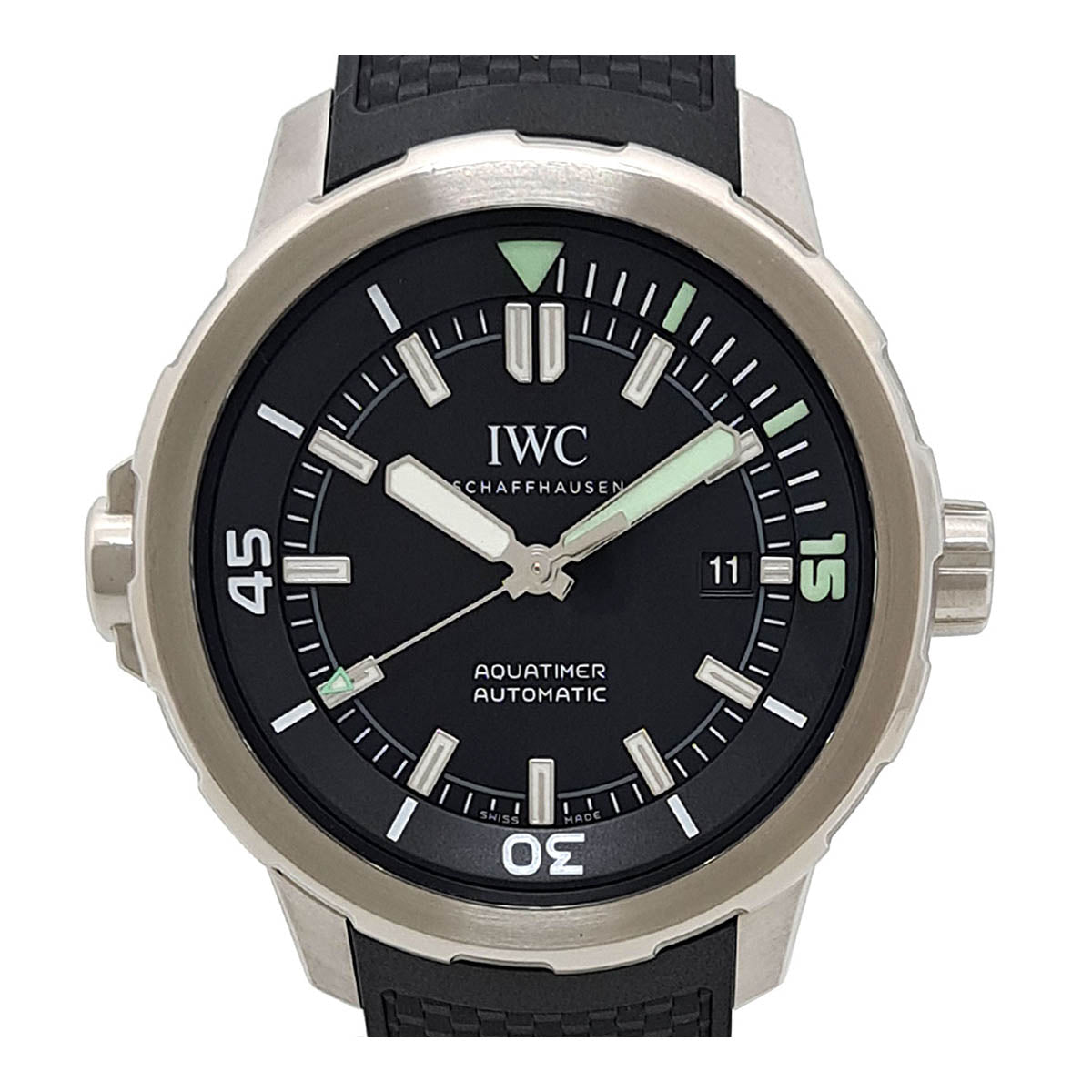 IWC Stainless Steel Rubber Automatic Aquatimer Watch IW329001