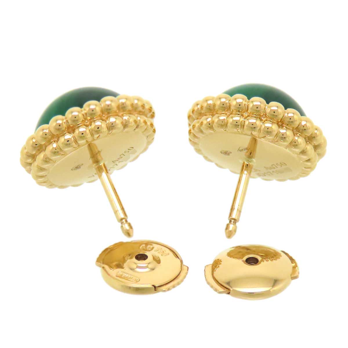 Van Cleef & Arpels Malachite Earrings K18YG