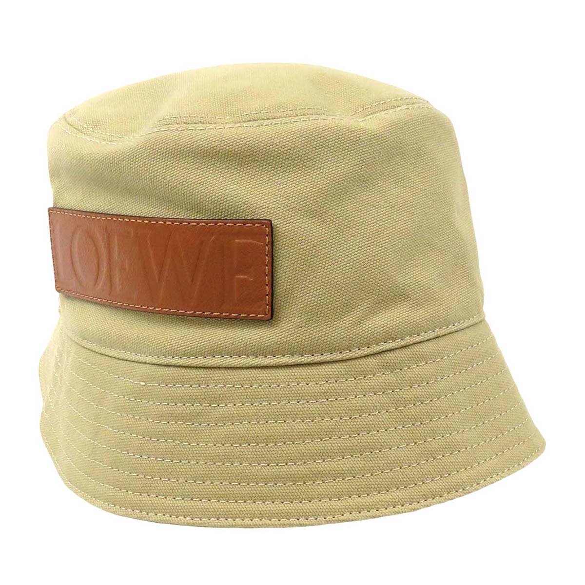 Loewe Cotton Canvas Leather Patch Bucket Hat